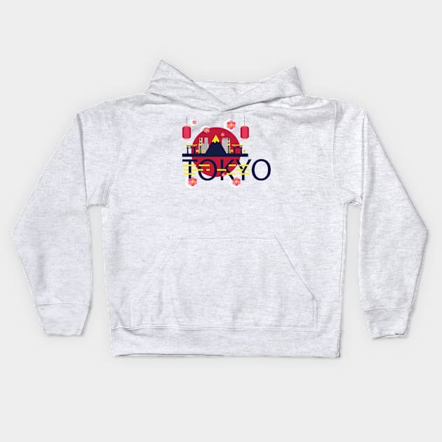 Japan tokyo Kids Hoodie by Yourex